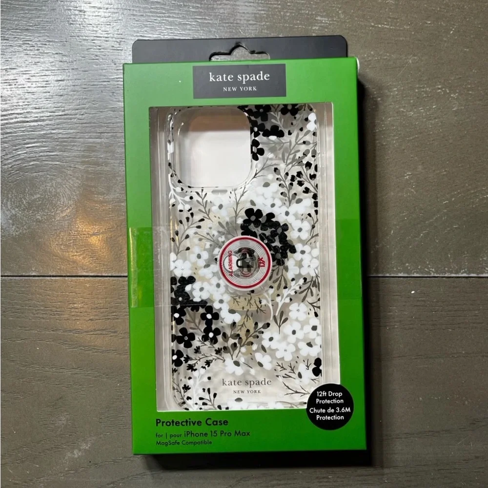 Kate Spade Black and White Floral Phone Case protective case